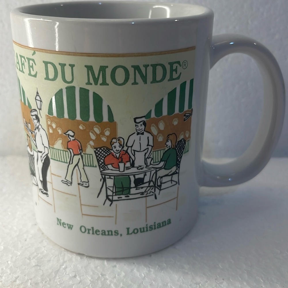 Vintage Café du Monde cup tea mug New Orleans NOLA French market coffee stand